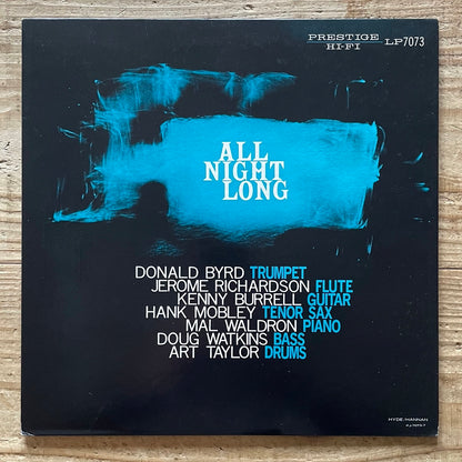DONALD BYRD, KENNY BURRELL / ALL NIGHT LONG on Prestige - Japan MONO LP PJ-7-7073