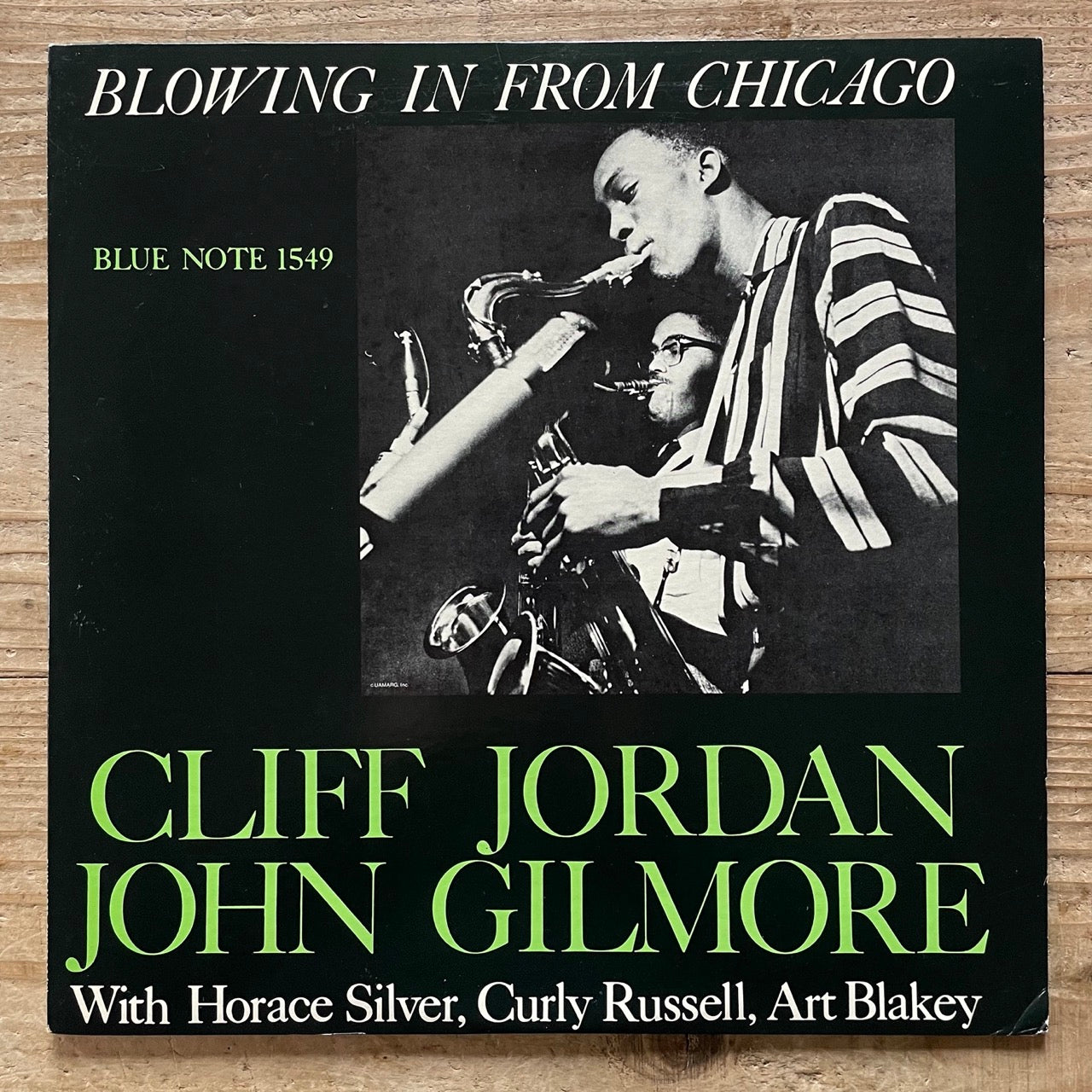 CLIFF JORDAN AND JOHN GILMORE / BLOWING IN FROM CHICAGO on Blue Note BLP 1549 - Japan King LP GXK-8112