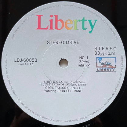 CECIL TAYLOR QUARTET feat. JOHN COLTRANE / STEREO DRIVE on United Artists - Japan LP LBJ-60053 obi
