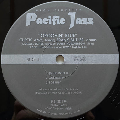 CURTIS AMY & FRANK BUTLER / GROOVIN' BLUE on Pacific Jazz - Japan MONO LP NM PJ-0019 Bobby Hutcherson