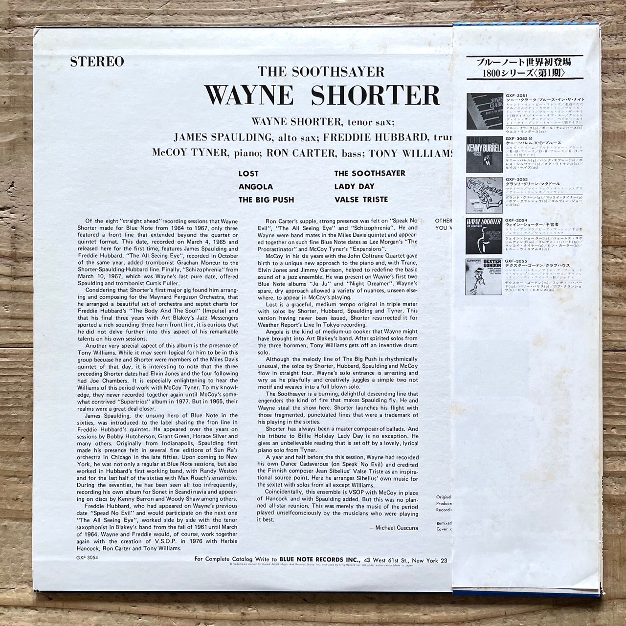 WAYNE SHORTER / THE SOOTHSAYER on Blue Note - Japan King Original LP GXF-3054 obi