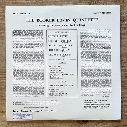 BOOKER ERVIN QUINTET / COOKIN' on Savoy - Japan King MONO LP KIJJ-2022