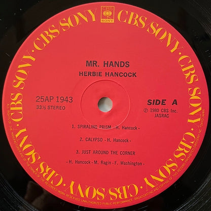 HERBIE HANCOCK / MR. HANDS on CBS/SONY - Japan LP NM 25AP 1943
