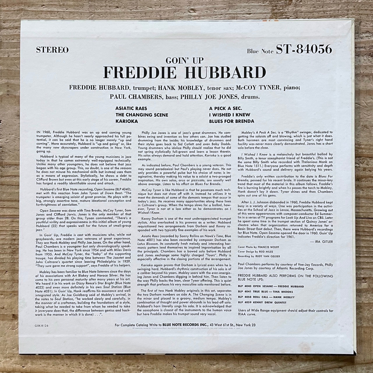 FREDDIE HUBBARD / GOIN' UP on Blue Note - Japan King LP GXK-8126