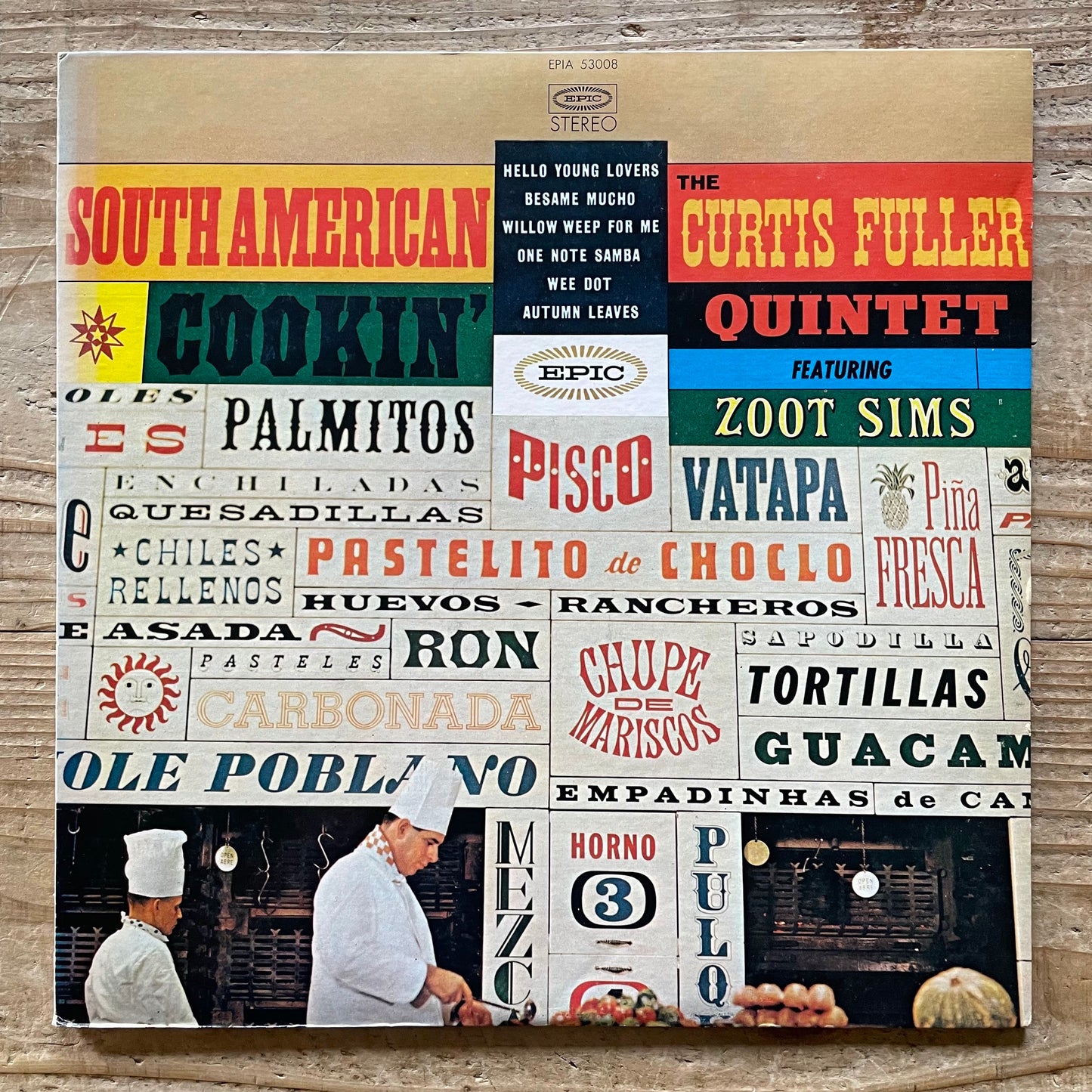 CURTIS FULLER QUINTET feat. ZOOT SIMS / SOUTH AMERICAN COOKIN' on Epic - Japan LP ECPM-90