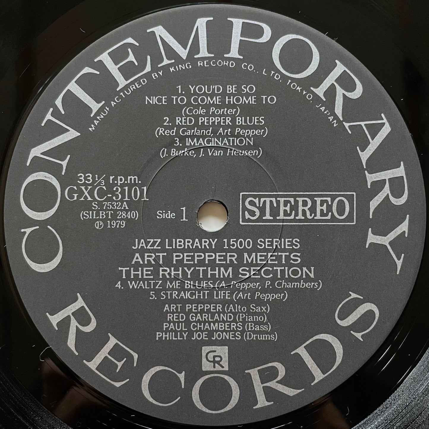 ART PEPPER MEETS THE RHYTHM SECTION on Contemporary - Japan King LP NM GXC-3101