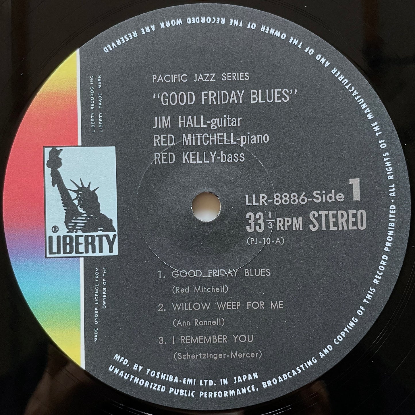 THE MODEST JAZZ TRIO / GOOD FRIDAY BLUES on Pacific Jazz - Japan Liberty LP LLR-8886