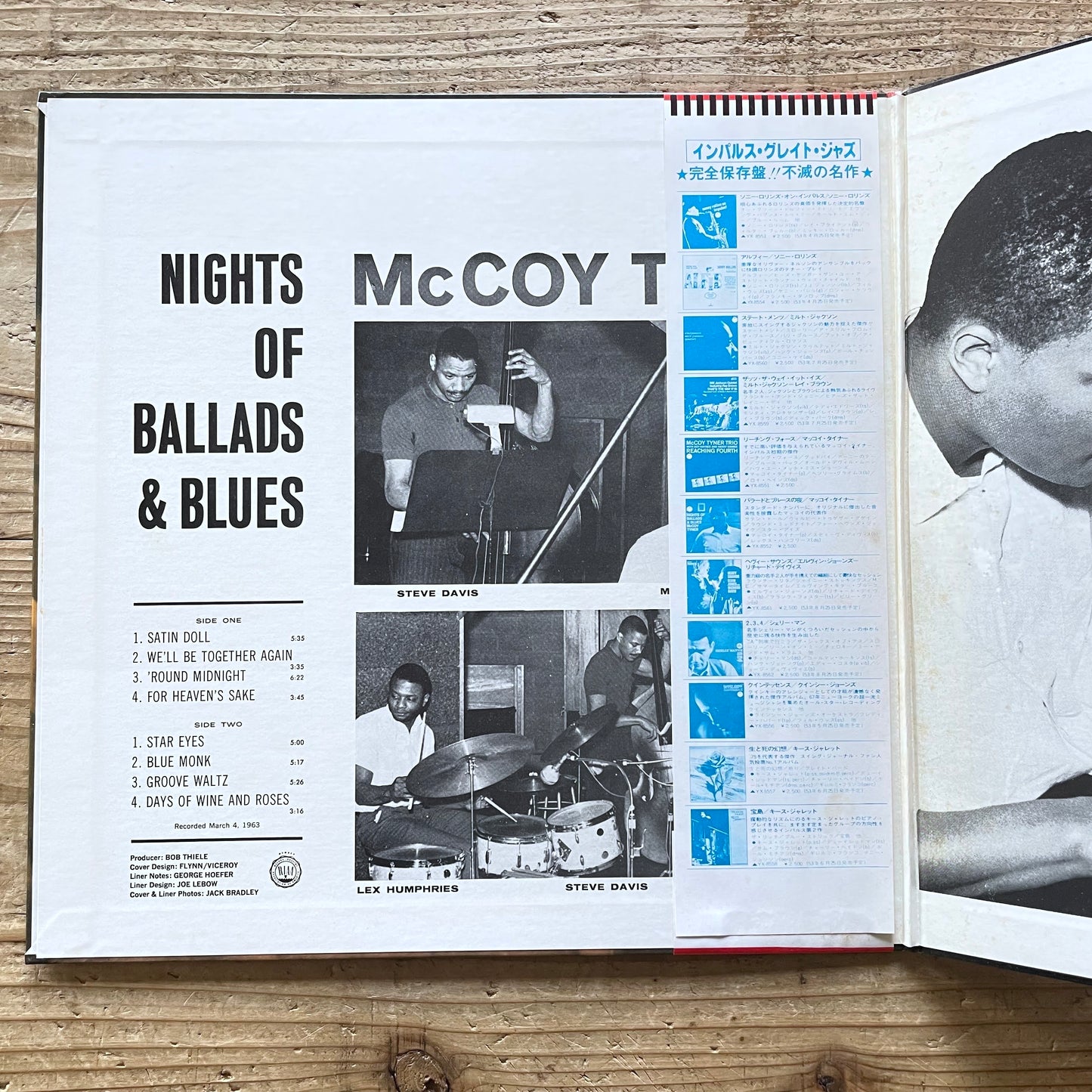 McCOY TYNER / NIGHTS OF BALLADS & BLUES on Impulse - Japan GF LP YX-8552-AI obi