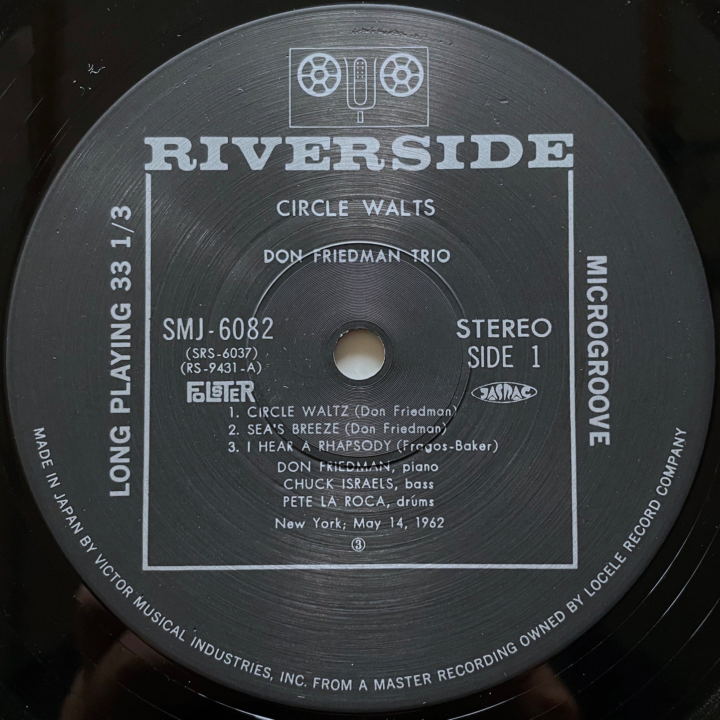 DON FRIEDMAN TRIO / CIRCLE WALTZ on Riverside - Japan LP SMJ-6082