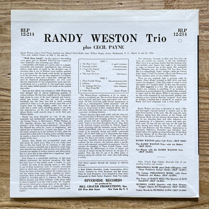 RANDY WESTON TRIO plus CECIL PAYNE / WITH THESE HANDS on Riverside - Japan MONO LP NM VIJJ-30058