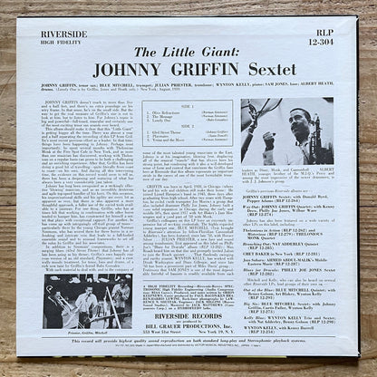 JOHNNY GRIFFIN / A LITTLE GIANT on Riverside - Japan LP NM VIJ-112