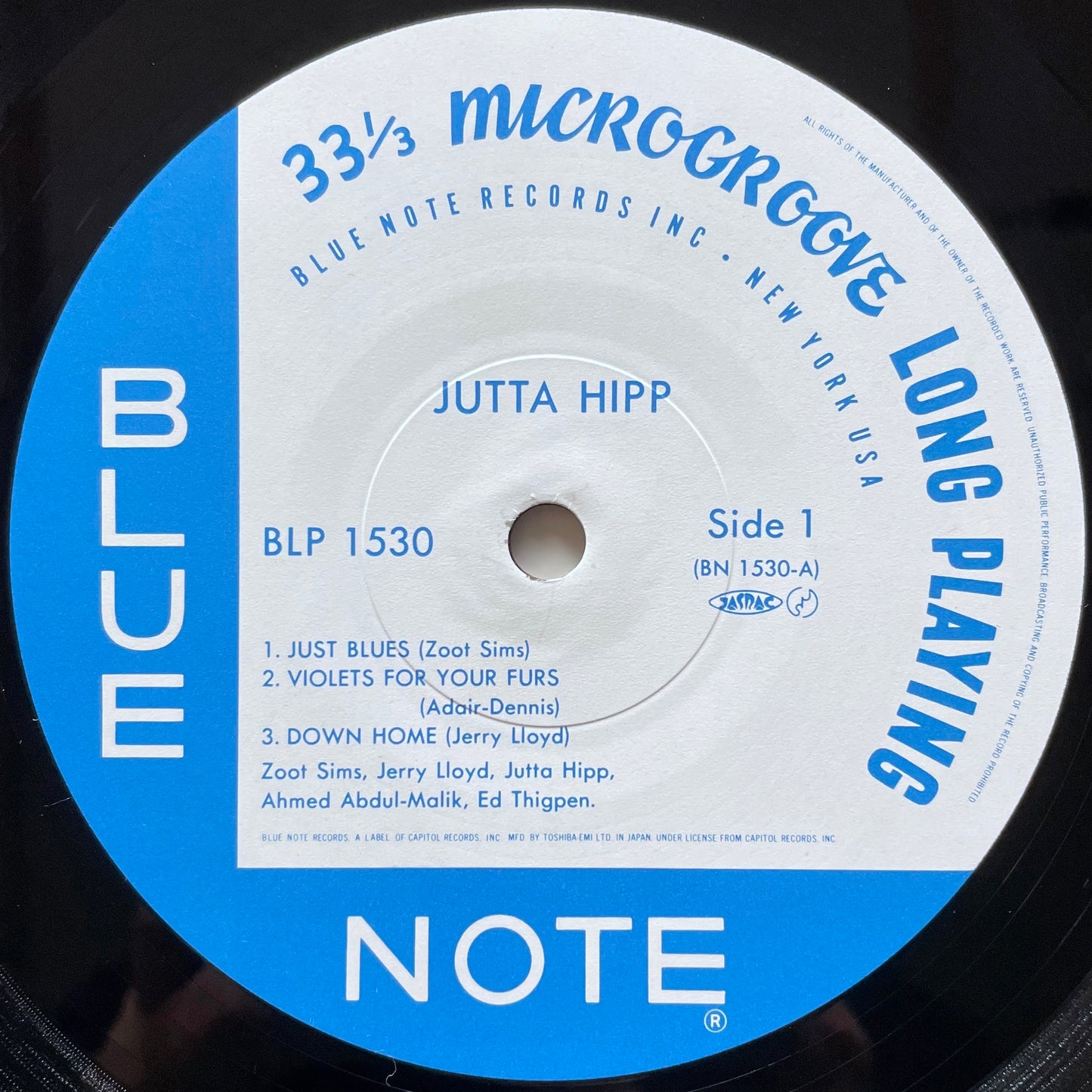 JUTTA HIPP with ZOOT SIMS on Blue Note BLP1530 - Japan MONO LP NM obi