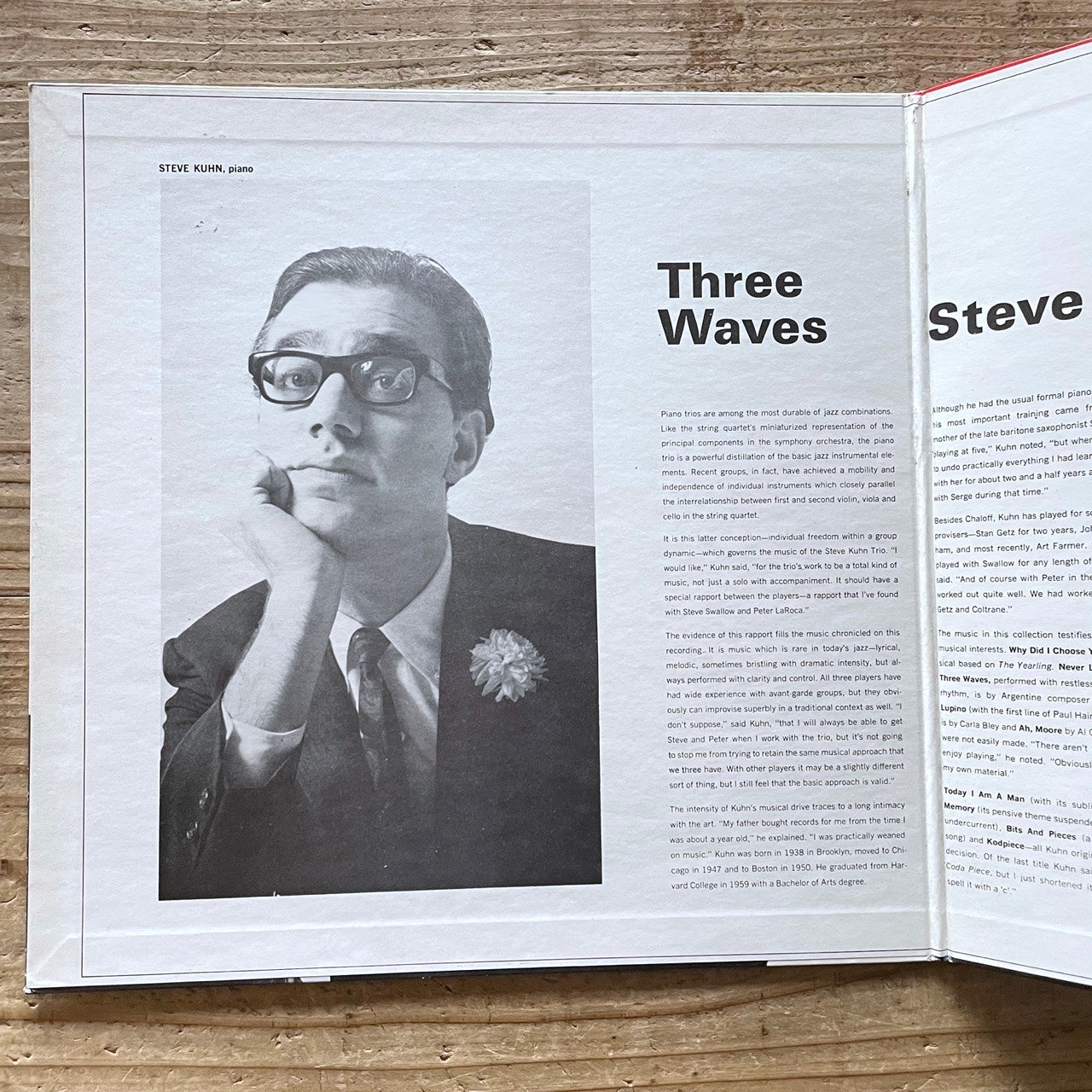 STEVE KUHN TRIO / THREE WAVES on Contact - Japan LP Gatefold SR-3138 Pete La Roca
