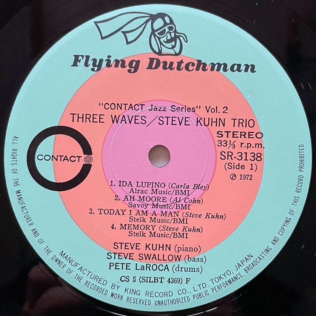 STEVE KUHN TRIO / THREE WAVES on Contact - Japan LP Gatefold SR-3138 Pete La Roca