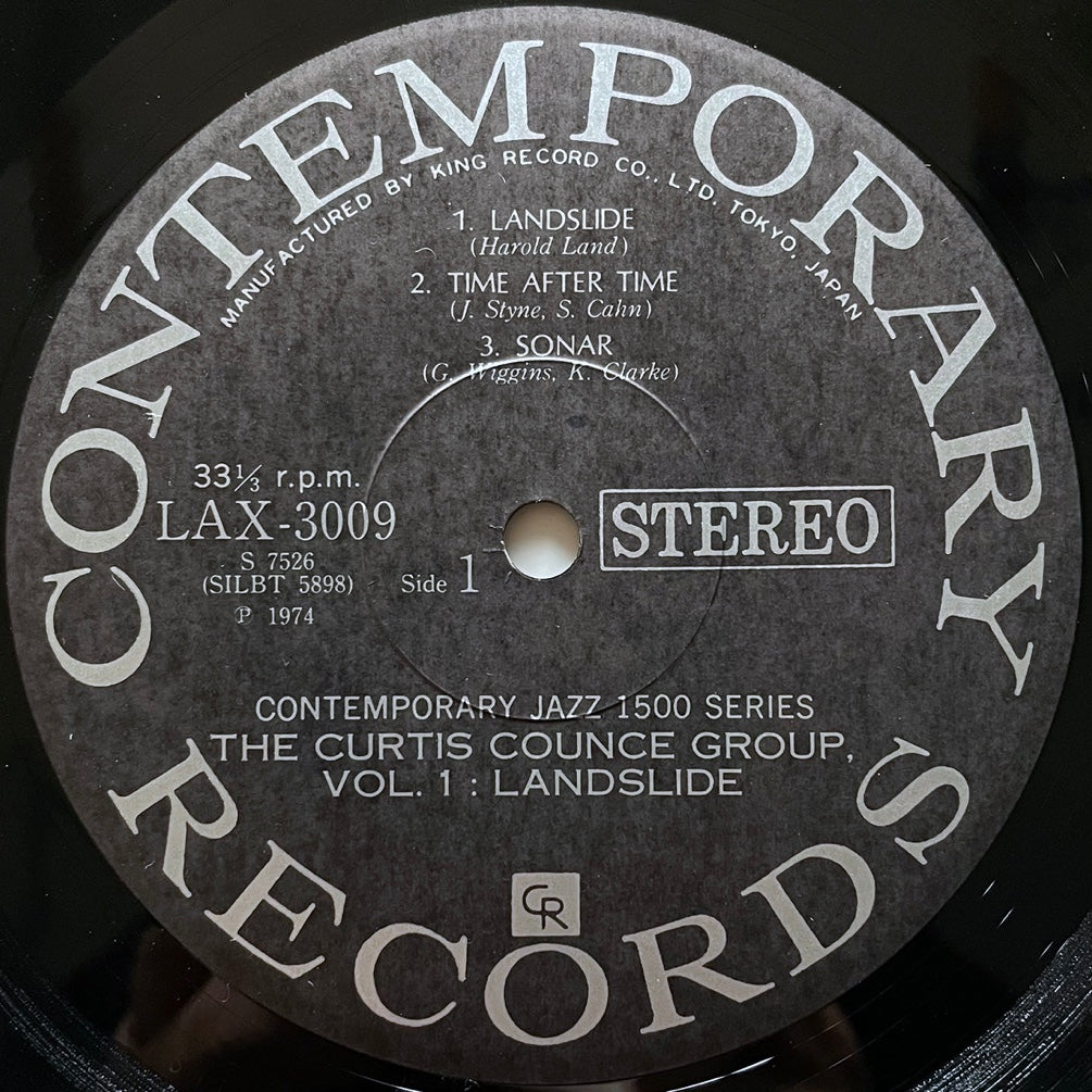 CURTIS COUNCE GROUP / LANDSLIDE on Contemporary - Japan King LP LAX-3009