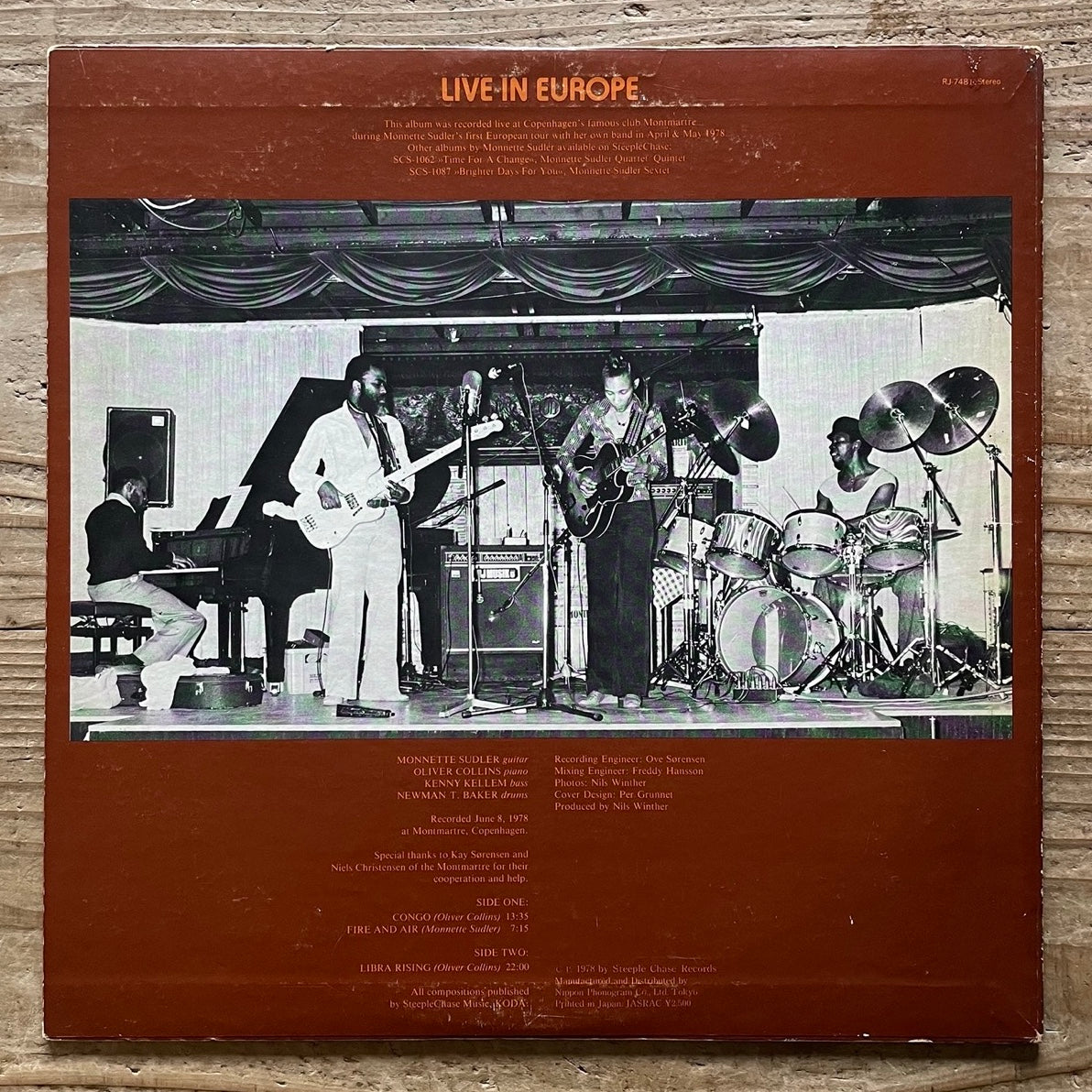MONNETTE SADLER QUARTET / LIVE IN EUROPE on SteepleChase - Japan LP RJ-7481