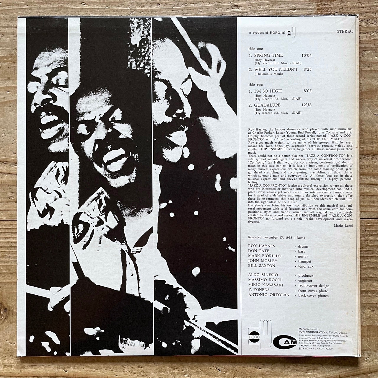 ROY HAYNES / JAZZ A CONFRONTO on Italian Horo - Japan LP RVJ-6057