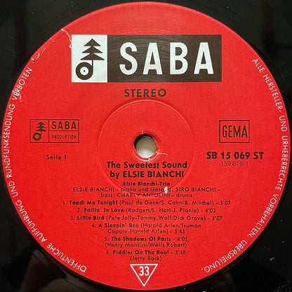 ELSIE BIANCHI / THE SWEETEST SOUND on German SABA 180g reissue NM