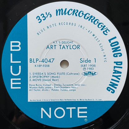 ART TAYLOR / AT'S DELIGHT - Japan Blue Note MONO LP NM K18P-9208