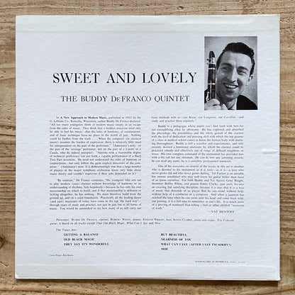 BUDDY DE FRANCO / SWEET AND LOVELY on Verve - Japan MONO LP NM MV-2581