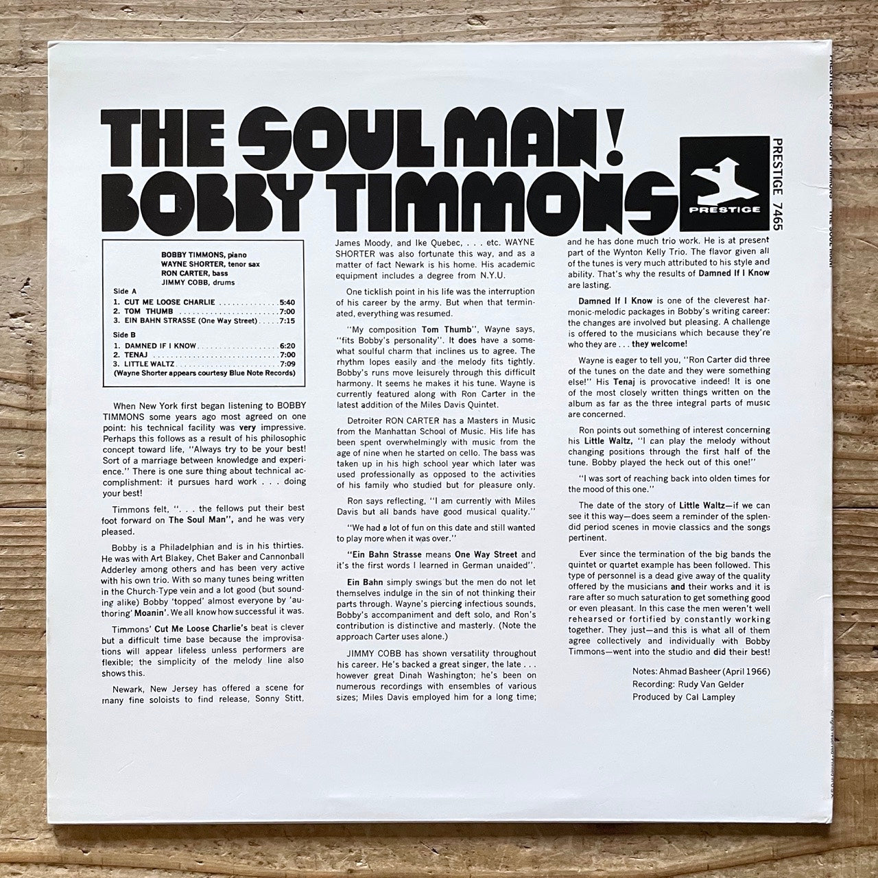 BOBBY TIMMONS / THE SOUL MAN on Prestige - Japan LP NM WJC-7465