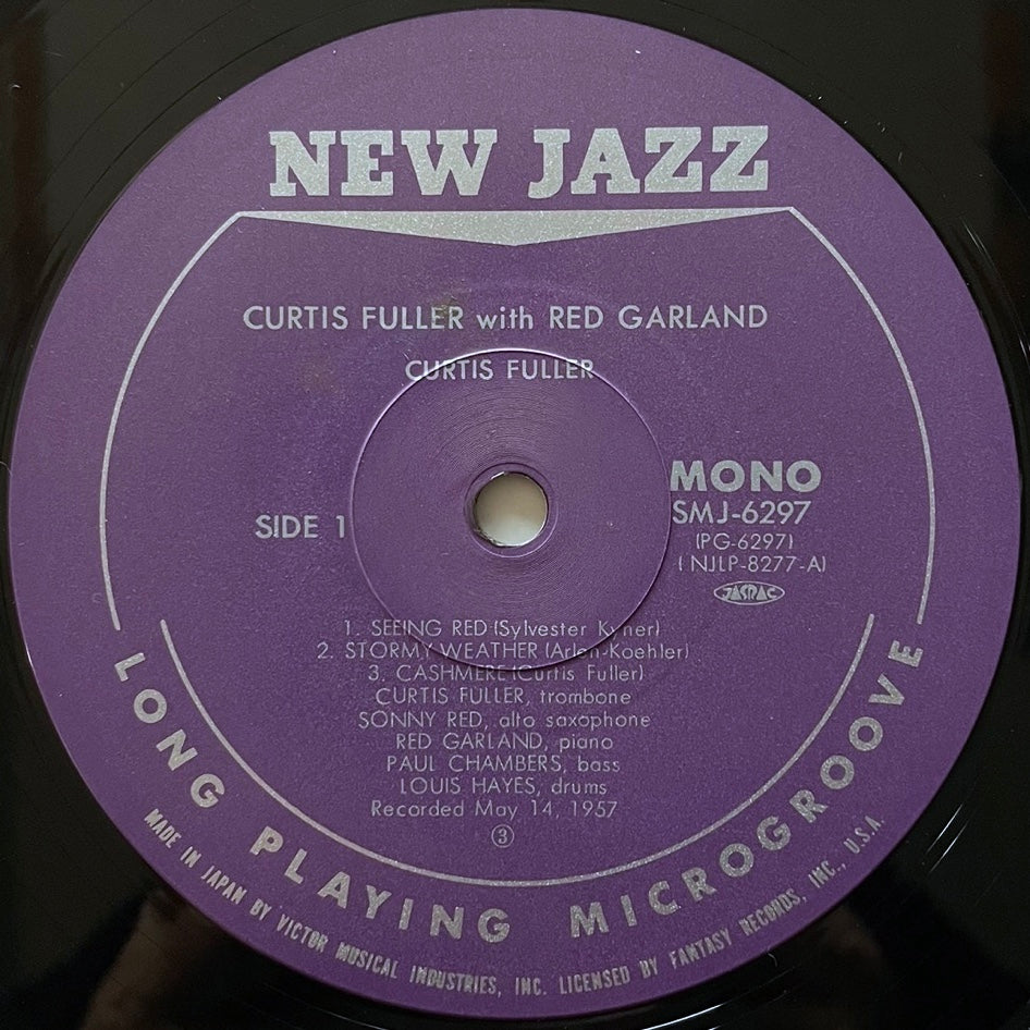 CURTIS FULLER with RED GARLAND on New Jazz - Japan MONO LP SMJ-6297