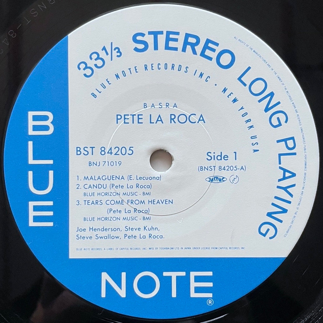 PETE LA ROCA / BASRA on Blue Note - Japan LP NM BNJ71019 obi