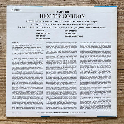 DEXTER GORDON / LANDSLIDE - Japan Blue Note King LP NM GXK-8175