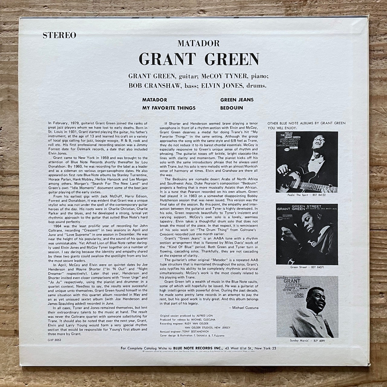 GRANT GREEN / MATADOR on Blue Note - Japan King Original LP GXF-3053
