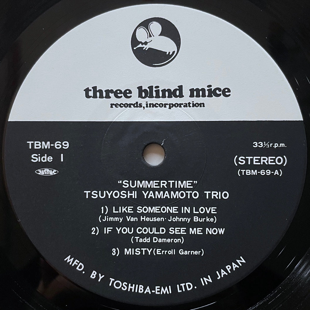 TSUYOSHI YAMAMOTO TRIO / SUMMERTIME on Three Blind Mice - Japan Original LP NM TBM-69