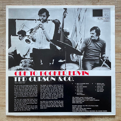 TED CURSON & CO. / ODE TO BOOKER ERVIN - Finnish Jazz LP reissue Eero Koivistoinen