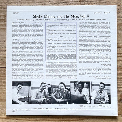 SHELLY MANNE & HIS MEN / SWINGING SOUNDS on Contemporary - Japan King LP NM K20P-6603
