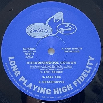 JOE GORDON / INTRODUCING on Emarcy - Japan MONO LP NM SJ-19607 obi