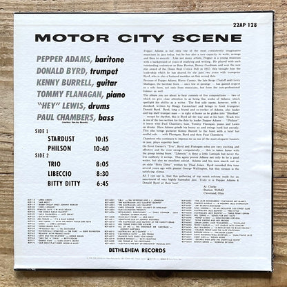 PEPPER ADAMS / MOTOR CITY SCENE on Bethlehem - Japan MONO LP 22AP-128