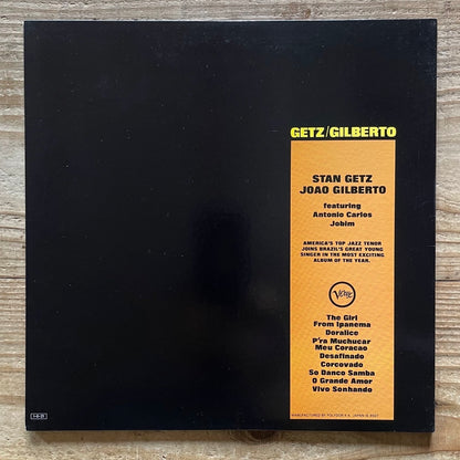 STAN GETZ - JOAO GILBERTO / GETZ/GILBERTO on Verve - Japan Gatefold LP 20MJ-0002