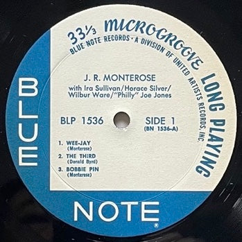 J.R. MONTEROSE on Blue Note BLP 1536 - US UA MONO LP