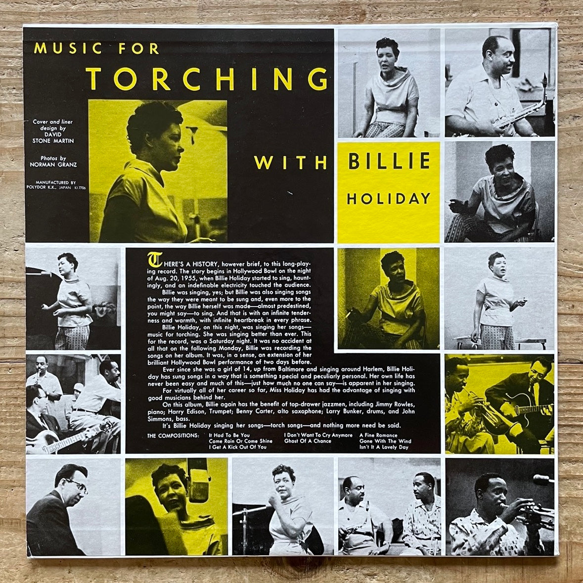 BILLIE HOLIDAY / MUSIC FOR TORCHING on Verve - Japan LP MV-2595