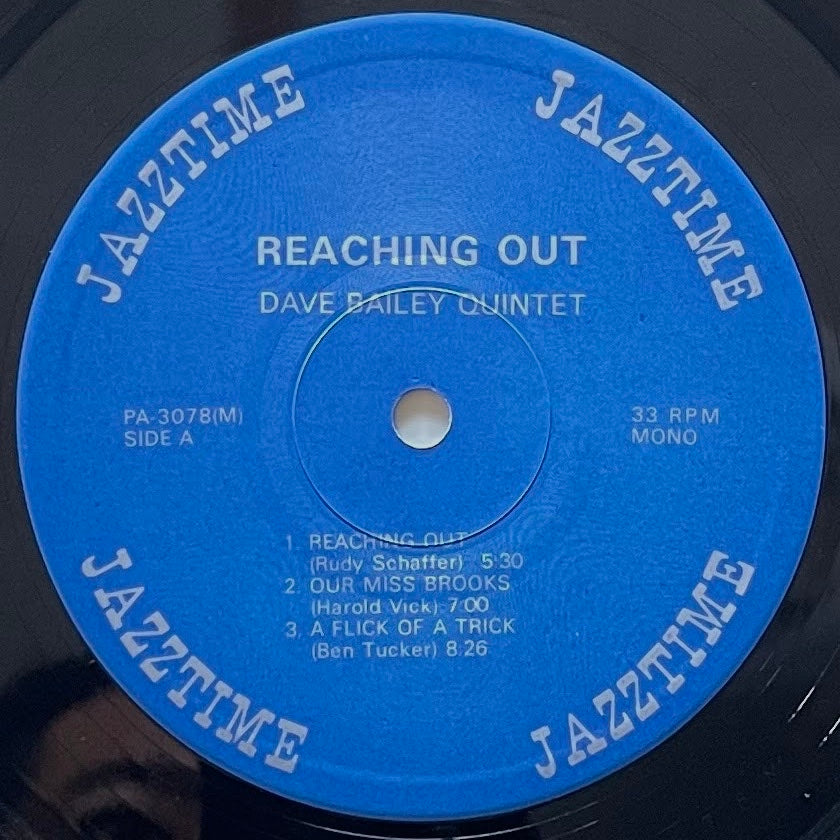 DAVE BAILEY QUINTET feat. GRANT GREEN / REACHING OUT on Jazz Time - Japan LP PA-3078