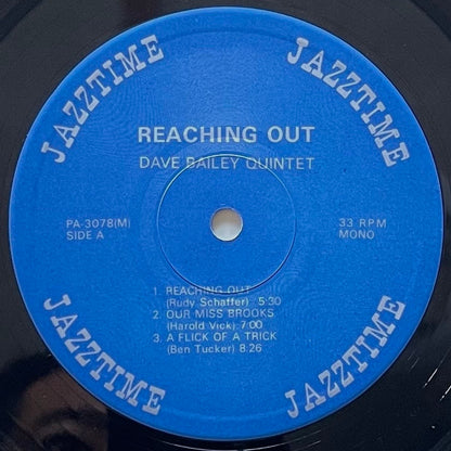 DAVE BAILEY QUINTET feat. GRANT GREEN / REACHING OUT on Jazz Time - Japan LP PA-3078