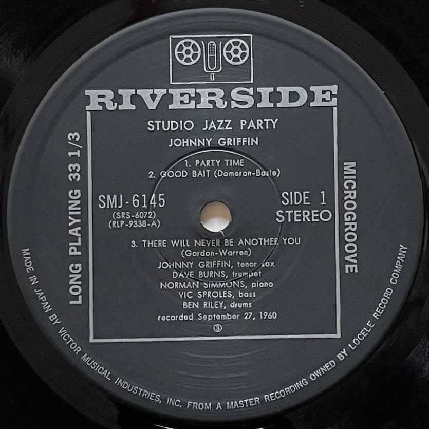 JOHNNY GRIFFIN / STUDIO JAZZ PARTY on Riverside - Japan LP SMJ-6145