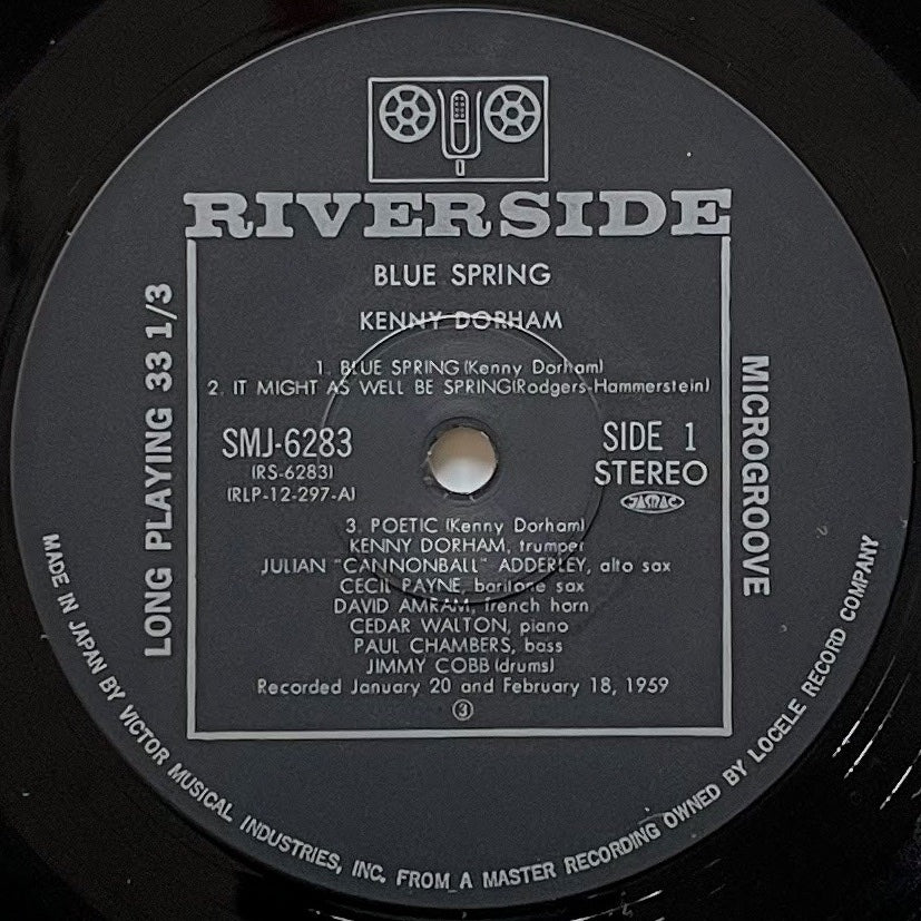 KENNY DORHAM / BLUE SPRING on Riverside - Japan LP SMJ-6283
