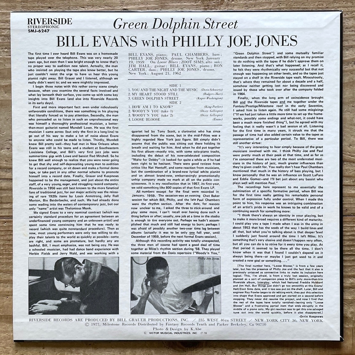 BILL EVANS / GREEN DOLPHIN STREET on Riverside - Japan Original LP SMJ-6247