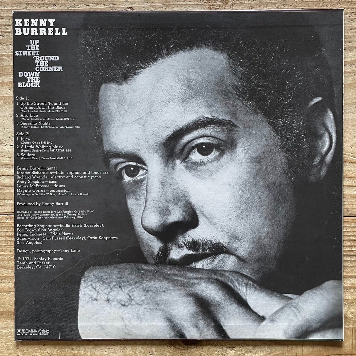 KENNY BURRELL / UP THE STREET, ROUND THE CORNER, DOWN THE BLOCK on Fantasy - Japan LP LFJ-80009 Jazz Funk