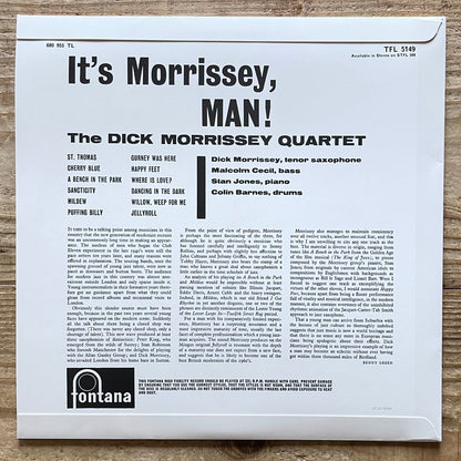 DICK MORRISSEY QUARTET / IT'S MORRISSEY, MAN! on UK Fontana - Japan LP NM UCJU-9048 obi