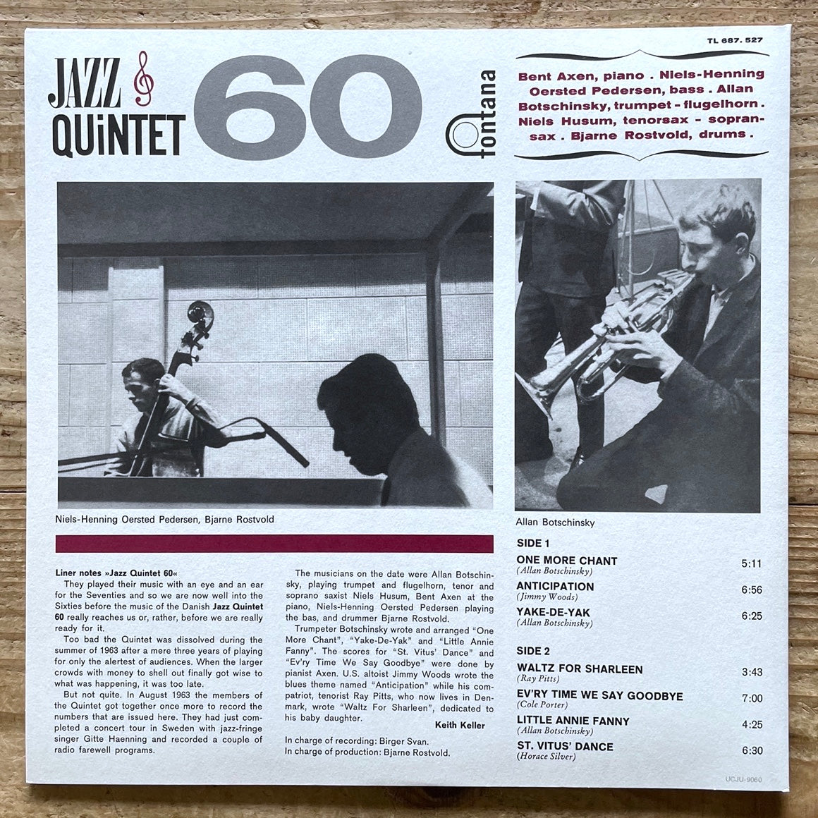 JAZZ QUINTET 60 / PRESENTING on Danish Fontana - Japan Heavy Vinyl reissue NM UCJU-9060 obi