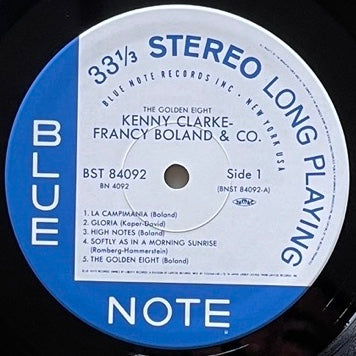 KENNY CLARKE - FRANCY BOLAND AND COMPANY / THE GOLDEN 8 on Blue Note - Japan LP NM BN4092