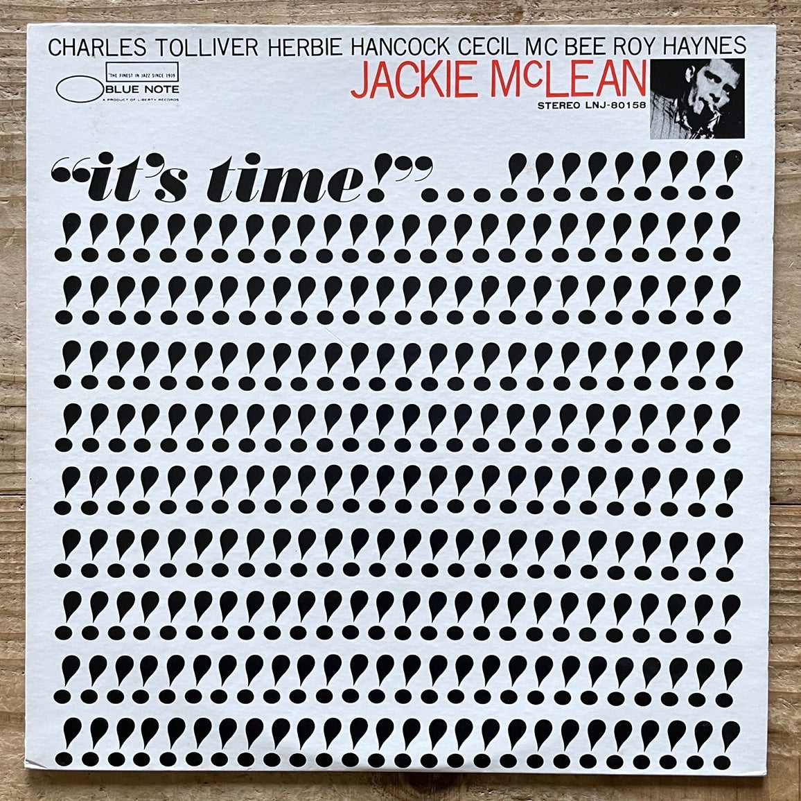 JACKIE McLEAN / IT'S TIME on Blue Note - Japan LP LNJ-80158