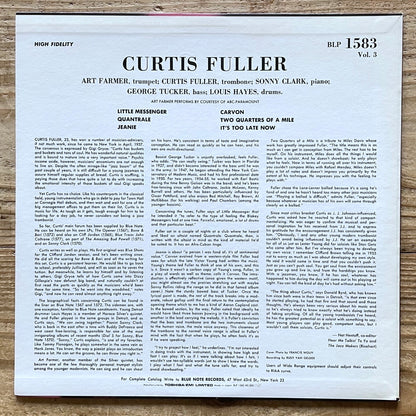 CURTIS FULLER / VOL.3 on Blue Note BLP 1583 - Japan MONO LP NM
