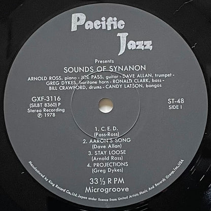 JOE PASS / SOUNDS OF SYNANON on Pacific Jazz - Japan King LP GXF-3116