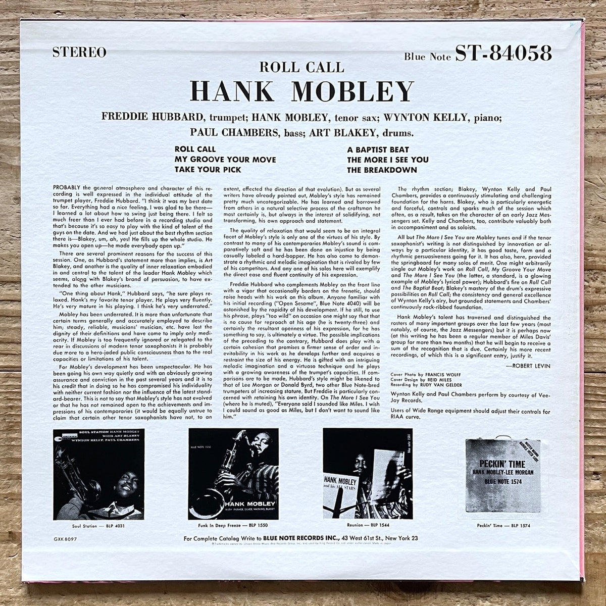 HANK MOBLEY / ROLL CALL on Blue Note - Japan King LP NM GXK-8097